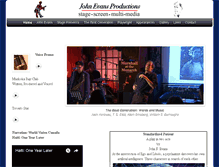 Tablet Screenshot of johnevansproductions.com